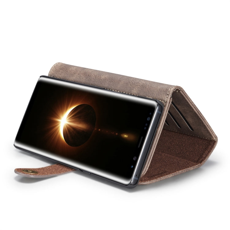 DG.MING for Galaxy Note 8 Triple Fold Crazy Horse Texture Horizontal Flip Magnetic Protective Case with Holder & Card Slots & Wallet