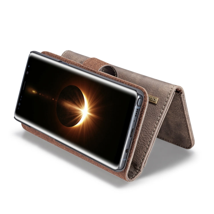 DG.MING for Galaxy Note 8 Triple Fold Crazy Horse Texture Horizontal Flip Magnetic Protective Case with Holder & Card Slots & Wallet