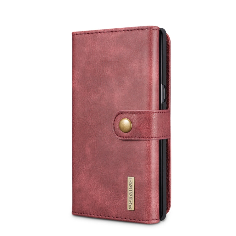 DG.MING for Galaxy Note 8 Triple Fold Crazy Horse Texture Horizontal Flip Magnetic Protective Case with Holder & Card Slots & Wallet