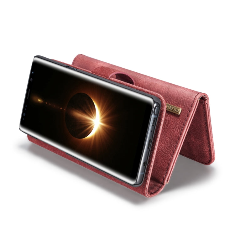 DG.MING for Galaxy Note 8 Triple Fold Crazy Horse Texture Horizontal Flip Magnetic Protective Case with Holder & Card Slots & Wallet