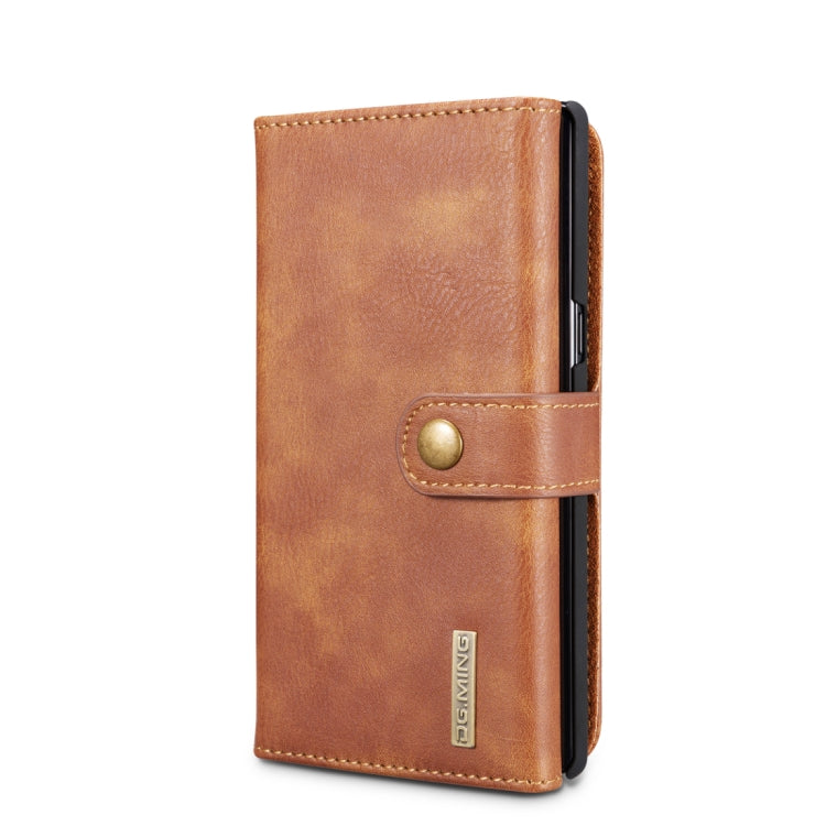 DG.MING for Galaxy Note 8 Triple Fold Crazy Horse Texture Horizontal Flip Magnetic Protective Case with Holder & Card Slots & Wallet