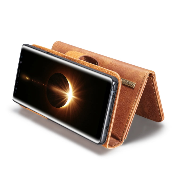 DG.MING for Galaxy Note 8 Triple Fold Crazy Horse Texture Horizontal Flip Magnetic Protective Case with Holder & Card Slots & Wallet