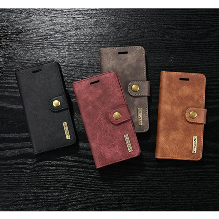 DG.MING for Galaxy Note 8 Triple Fold Crazy Horse Texture Horizontal Flip Magnetic Protective Case with Holder & Card Slots & Wallet