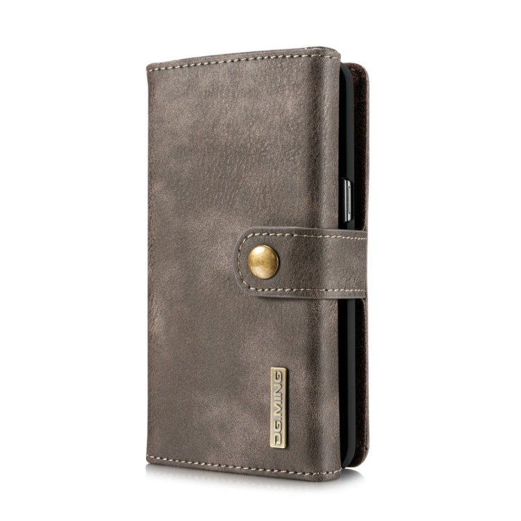 DG.MING for Galaxy S8 Triple Fold Crazy Horse Texture Horizontal Flip Magnetic Protective Case with Holder & Card Slots & Wallet