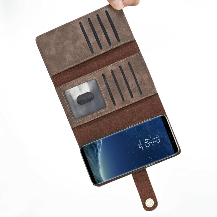 DG.MING for Galaxy S8 Triple Fold Crazy Horse Texture Horizontal Flip Magnetic Protective Case with Holder & Card Slots & Wallet