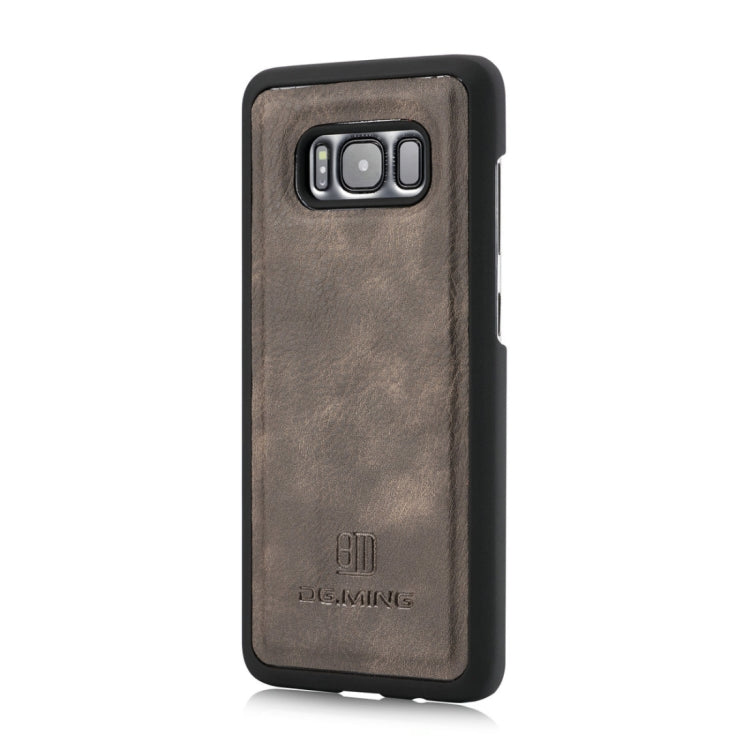DG.MING for Galaxy S8 Triple Fold Crazy Horse Texture Horizontal Flip Magnetic Protective Case with Holder & Card Slots & Wallet