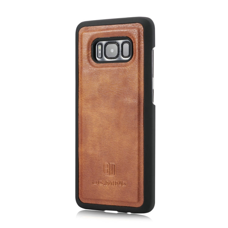 DG.MING for Galaxy S8 Triple Fold Crazy Horse Texture Horizontal Flip Magnetic Protective Case with Holder & Card Slots & Wallet