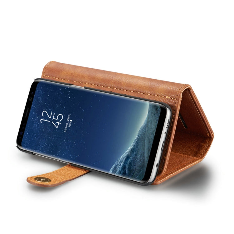 DG.MING for Galaxy S8 Triple Fold Crazy Horse Texture Horizontal Flip Magnetic Protective Case with Holder & Card Slots & Wallet