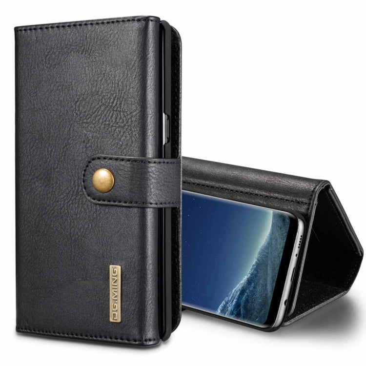 DG.MING for Galaxy S8+ / G955 Triple Fold Crazy Horse Texture Horizontal Flip Magnetic Protective Case with Holder & Card Slots & Wallet