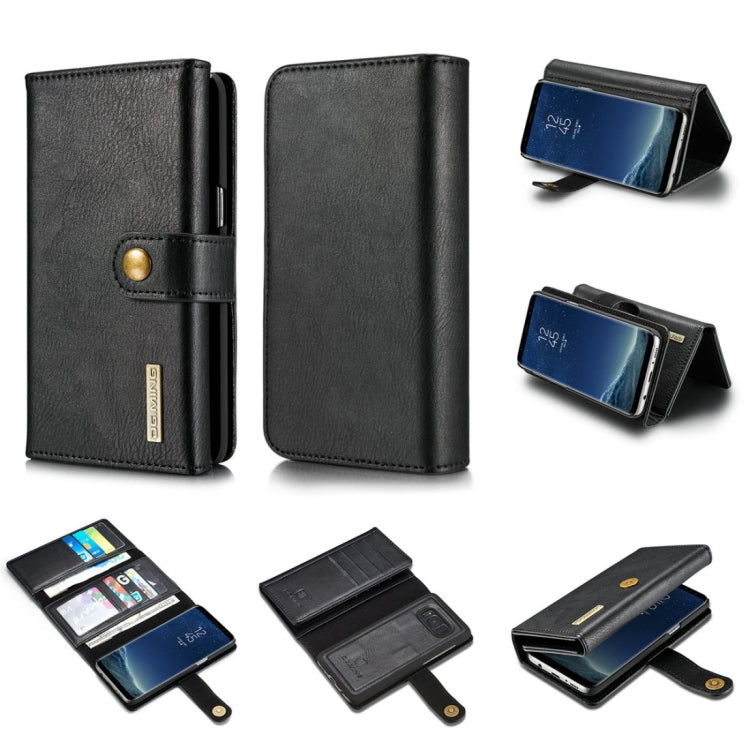DG.MING for Galaxy S8+ / G955 Triple Fold Crazy Horse Texture Horizontal Flip Magnetic Protective Case with Holder & Card Slots & Wallet