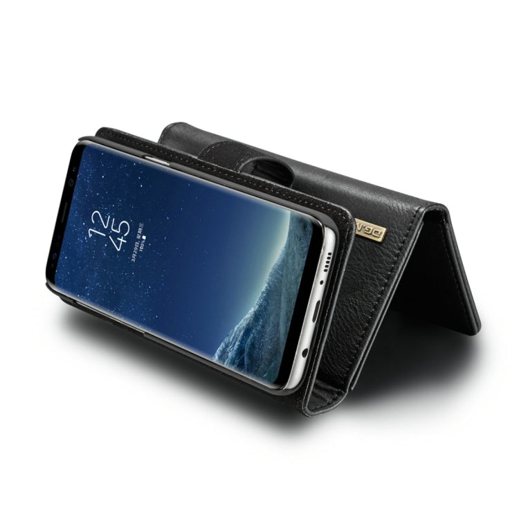 DG.MING for Galaxy S8+ / G955 Triple Fold Crazy Horse Texture Horizontal Flip Magnetic Protective Case with Holder & Card Slots & Wallet