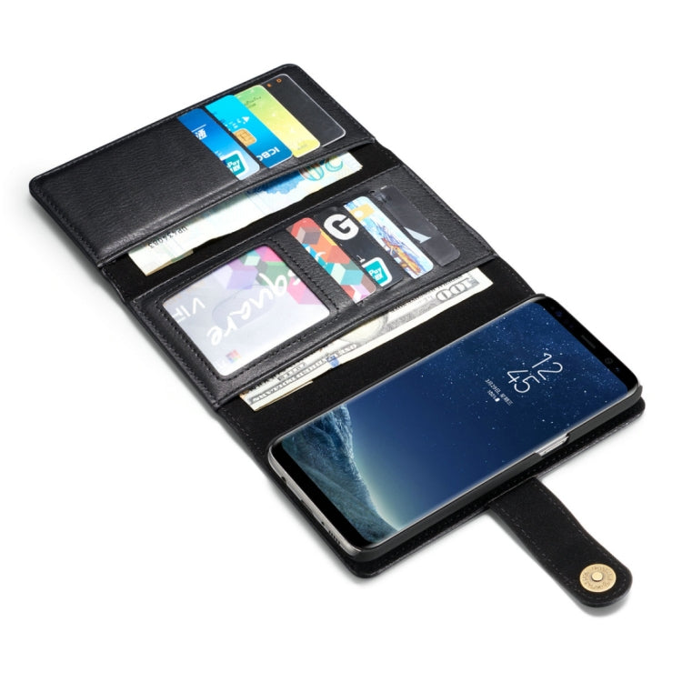 DG.MING for Galaxy S8+ / G955 Triple Fold Crazy Horse Texture Horizontal Flip Magnetic Protective Case with Holder & Card Slots & Wallet