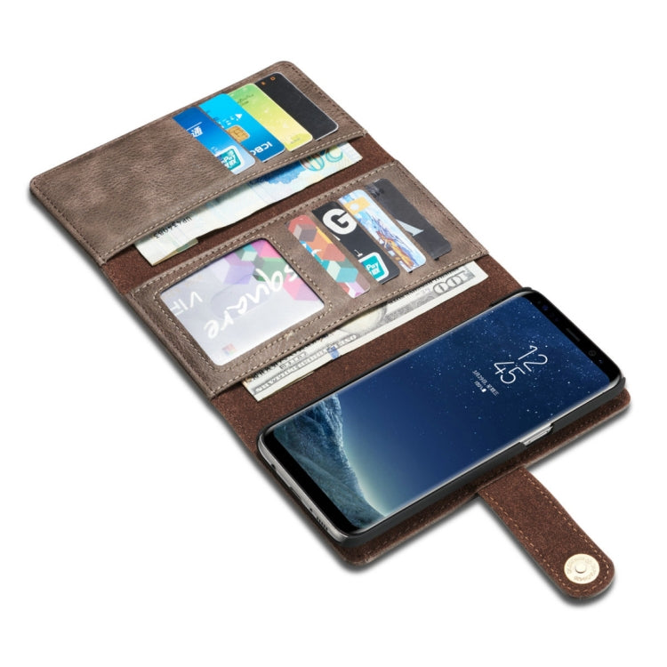 DG.MING for Galaxy S8+ / G955 Triple Fold Crazy Horse Texture Horizontal Flip Magnetic Protective Case with Holder & Card Slots & Wallet