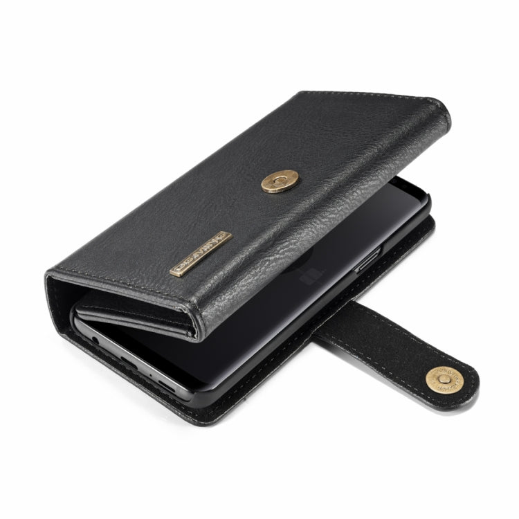 DG.MING for Galaxy S9 Triple Fold Crazy Horse Texture Horizontal Flip Magnetic Protective Case with Holder & Card Slots & Wallet