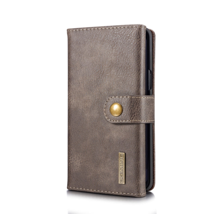 DG.MING for Galaxy S9 Triple Fold Crazy Horse Texture Horizontal Flip Magnetic Protective Case with Holder & Card Slots & Wallet