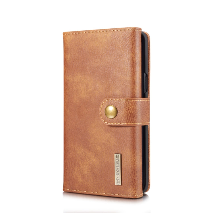 DG.MING for Galaxy S9 Triple Fold Crazy Horse Texture Horizontal Flip Magnetic Protective Case with Holder & Card Slots & Wallet