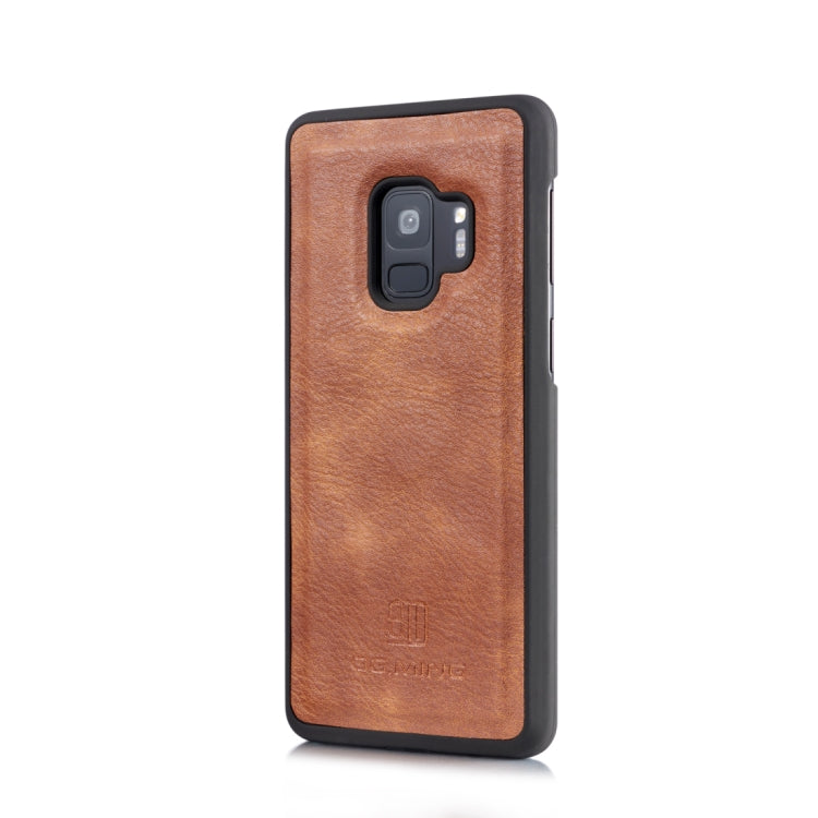 DG.MING for Galaxy S9 Triple Fold Crazy Horse Texture Horizontal Flip Magnetic Protective Case with Holder & Card Slots & Wallet