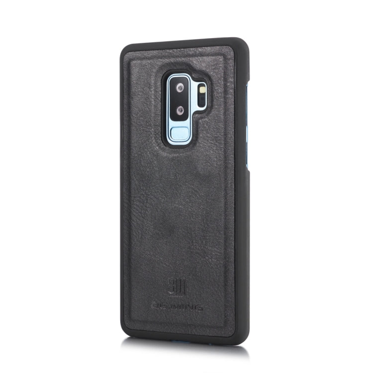 DG.MING for Galaxy S9+ Triple Fold Crazy Horse Texture Horizontal Flip Magnetic Protective Case with Holder & Card Slots & Wallet