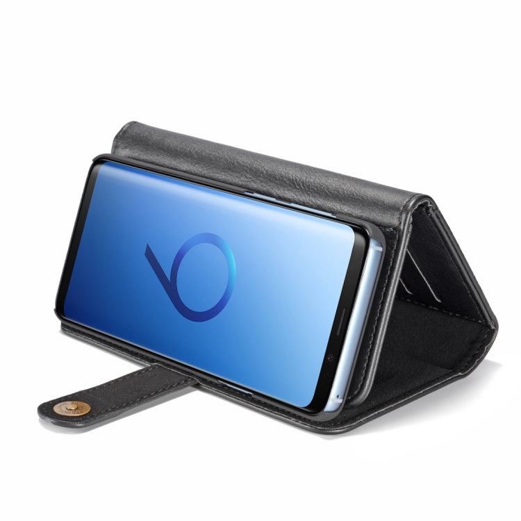 DG.MING for Galaxy S9+ Triple Fold Crazy Horse Texture Horizontal Flip Magnetic Protective Case with Holder & Card Slots & Wallet