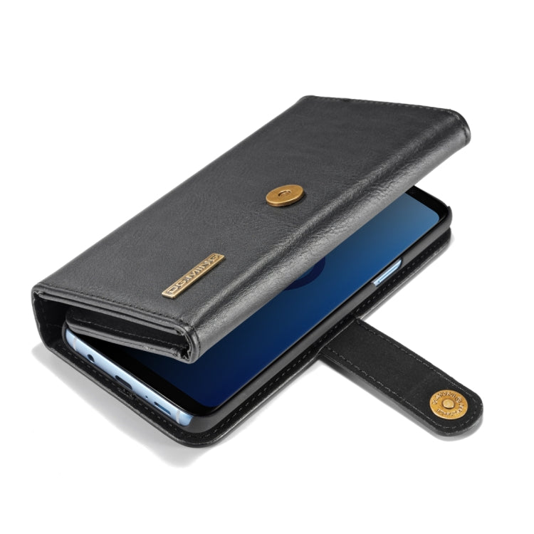 DG.MING for Galaxy S9+ Triple Fold Crazy Horse Texture Horizontal Flip Magnetic Protective Case with Holder & Card Slots & Wallet