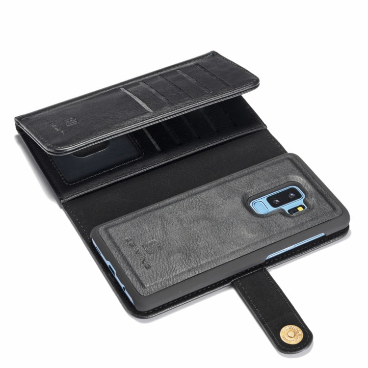 DG.MING for Galaxy S9+ Triple Fold Crazy Horse Texture Horizontal Flip Magnetic Protective Case with Holder & Card Slots & Wallet