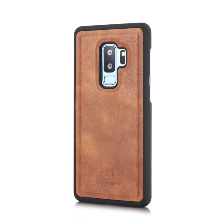 DG.MING for Galaxy S9+ Triple Fold Crazy Horse Texture Horizontal Flip Magnetic Protective Case with Holder & Card Slots & Wallet