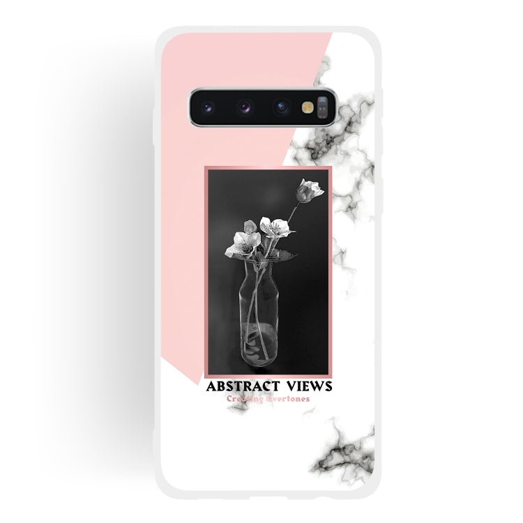 Vase Pattern Matte Semi-transparent TPU Marble Phone Case for Galaxy S10
