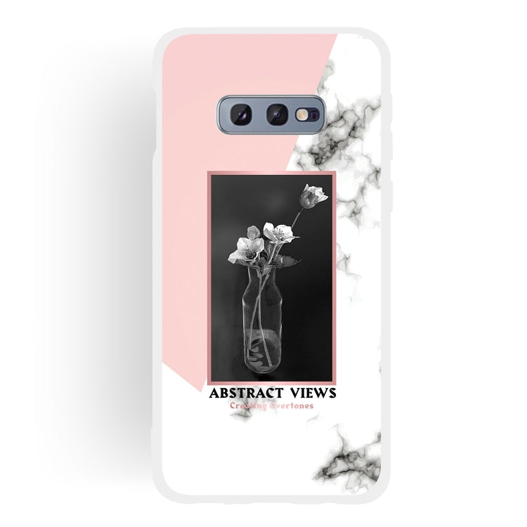 Vase Pattern Matte Semi-transparent TPU Marble Phone Case for Galaxy S10e