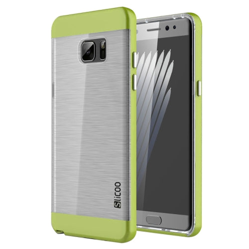 SLiCOO for Galaxy Note 7 / N930 Concise Fashion Separable Dichromatic Brushed Texture Transparent TPU + Electroplating PC Combination Case