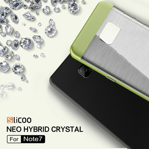 SLiCOO for Galaxy Note 7 / N930 Concise Fashion Separable Dichromatic Brushed Texture Transparent TPU + Electroplating PC Combination Case