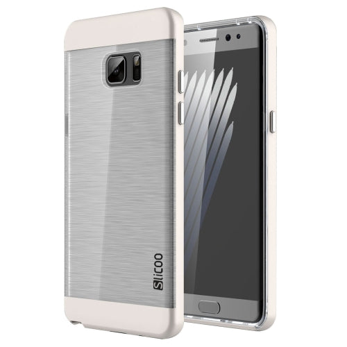 SLiCOO for Galaxy Note 7 / N930 Concise Fashion Separable Dichromatic Brushed Texture Transparent TPU + Electroplating PC Combination Case