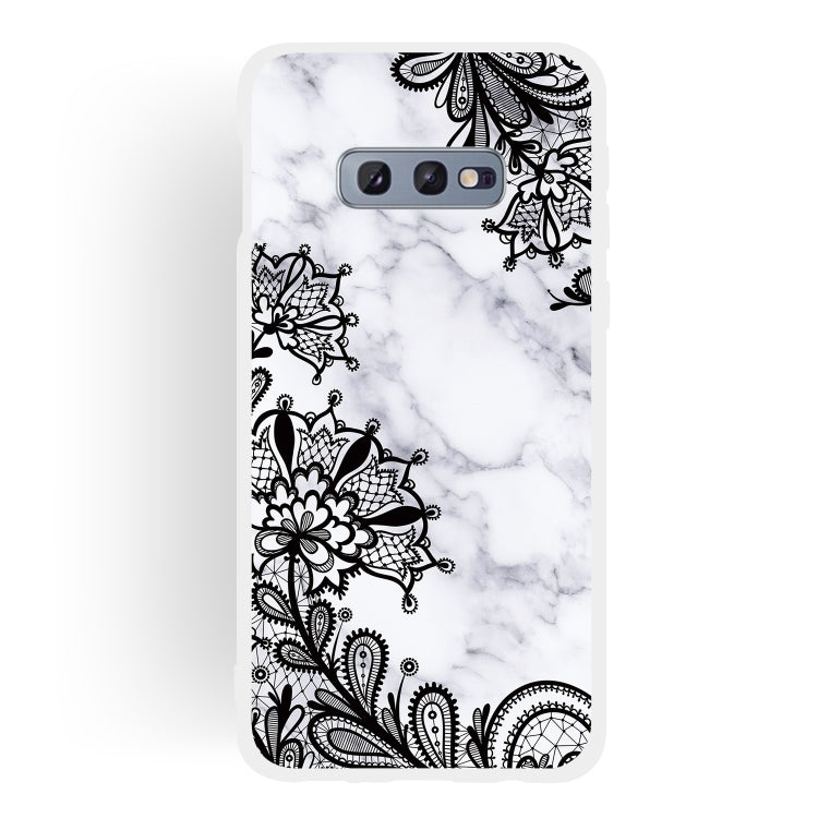 Lace Flower  Matte Semi-transparent TPU Marble Mobile Phone Case for Galaxy S10e