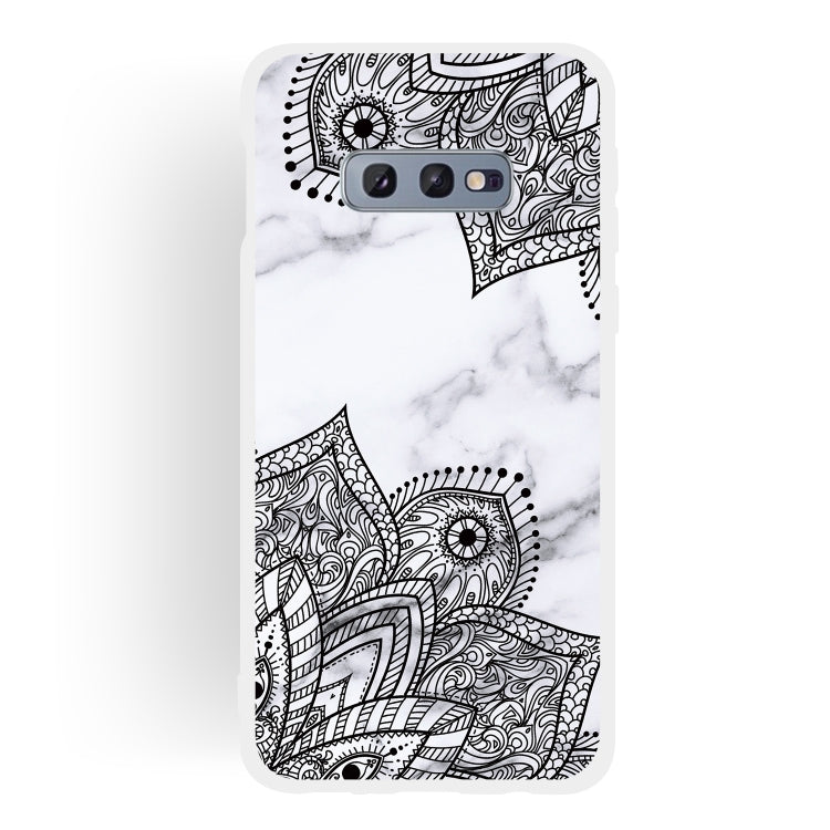 Diagonal Lace Matte Semi-transparent TPU Marble Phone Case for Galaxy S10e
