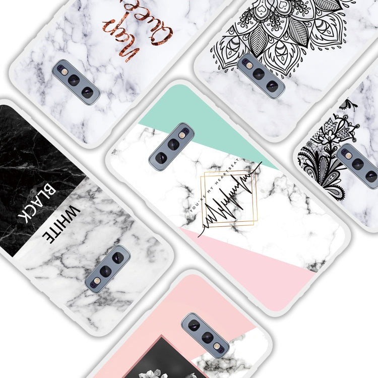 Half Flower Frosted Matte Semi-transparent TPU Marble Phone Case for Galaxy S10e