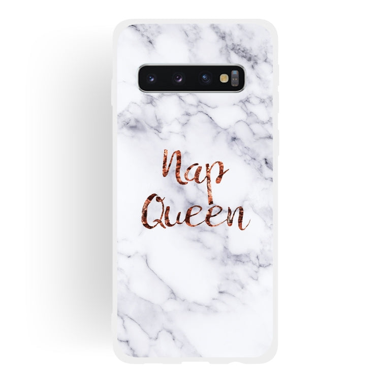 Queen Frosted Matte Semi-transparent TPU Marble Phone Case for Galaxy S10