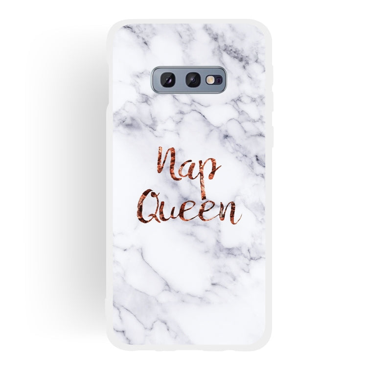 Queen Frosted Matte Semi-transparent TPU Marble Phone Case for Galaxy S10e