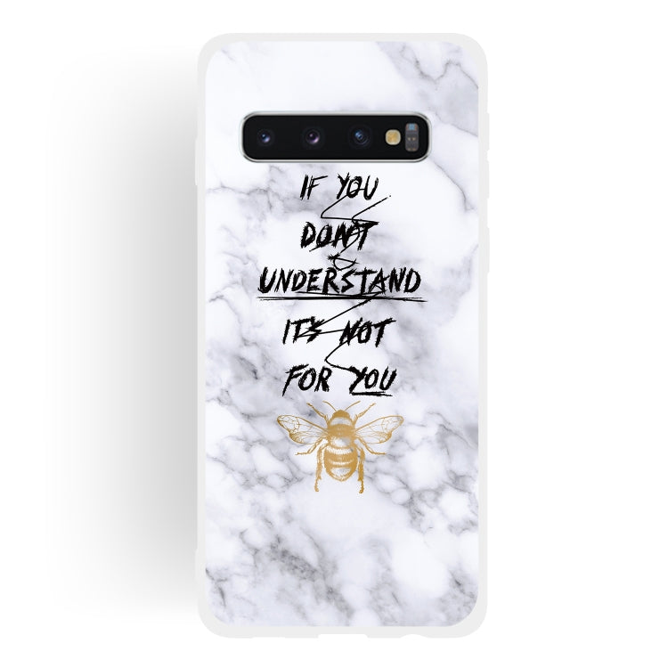 Bee Scrub Semi-transparent TPU Marble Phone Case for Galaxy S10+
