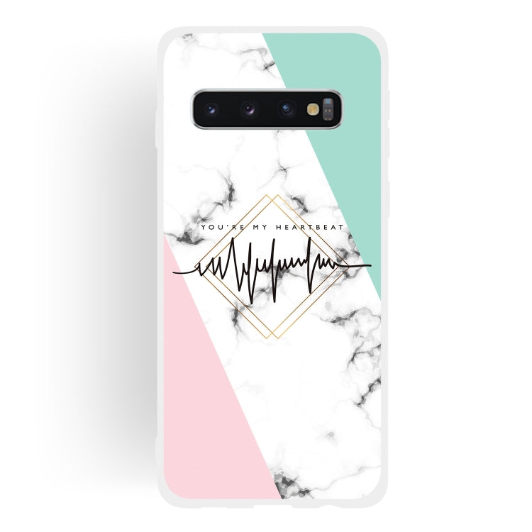 ECG Scrub Semi-transparent TPU Marble Phone Case for Galaxy S10