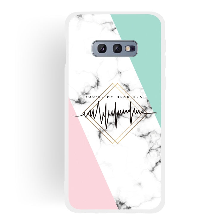 ECG Scrub Semi-transparent TPU Marble Phone Case for Galaxy S10e