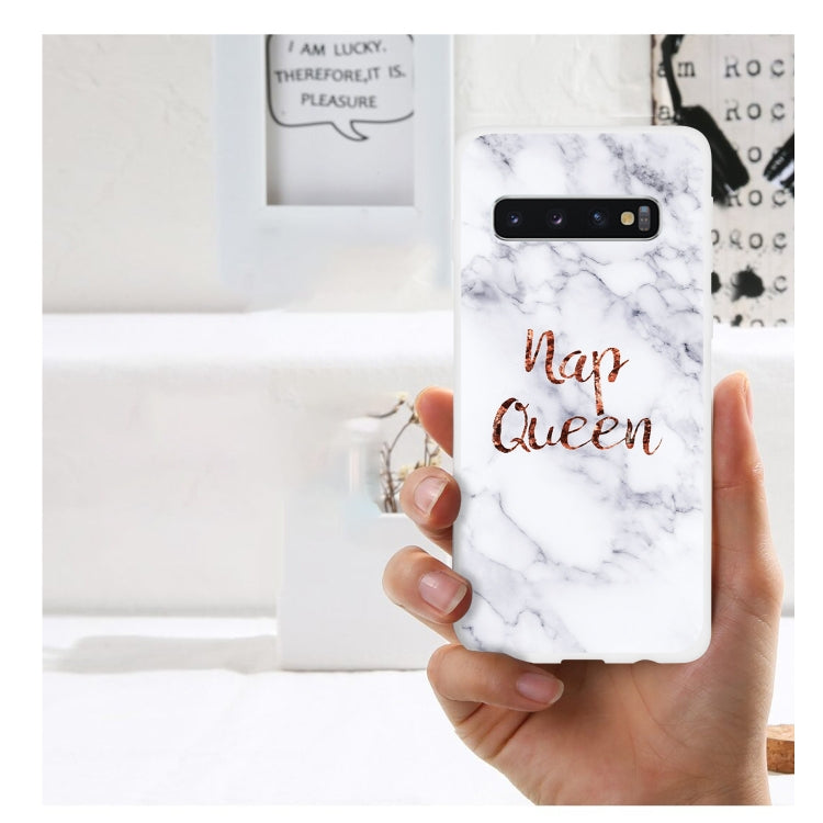 ECG Scrub Semi-transparent TPU Marble Phone Case for Galaxy S10+