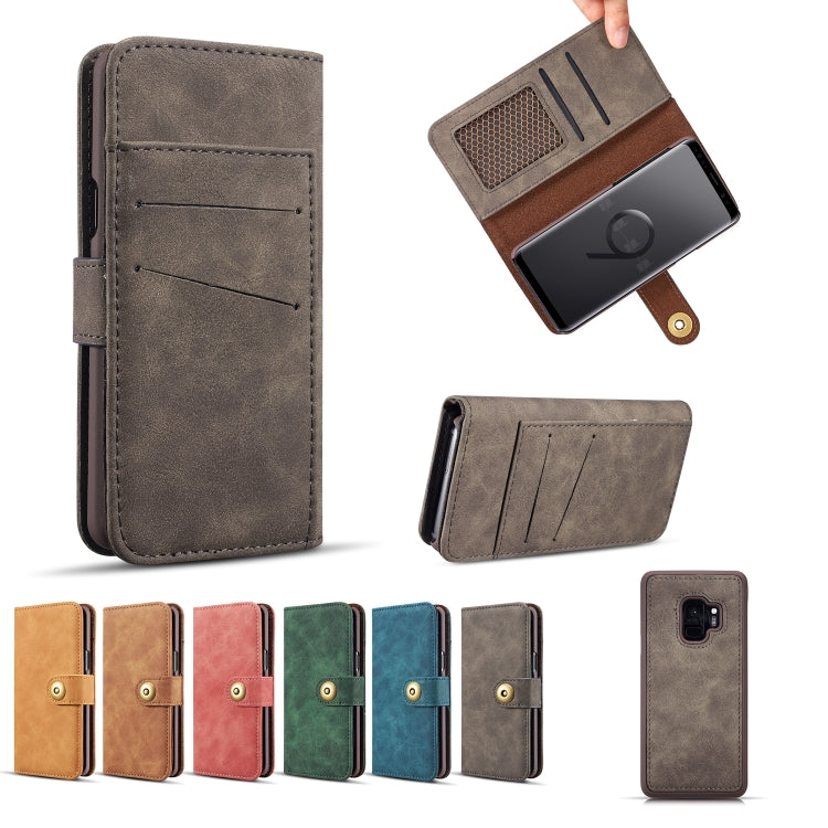 Cowhide Texture  Magnetic Absorption Detachable Horizontal Flip Leather Case for Galaxy S9 Plus, with Holder & Card Slots & Wallet
