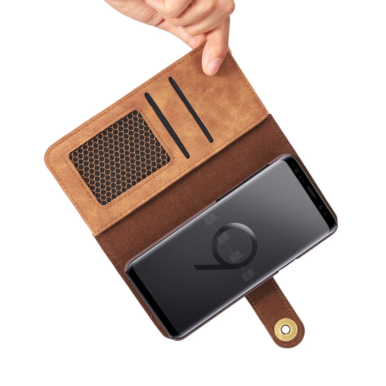 Cowhide Texture  Magnetic Absorption Detachable Horizontal Flip Leather Case for Galaxy S9 Plus, with Holder & Card Slots & Wallet