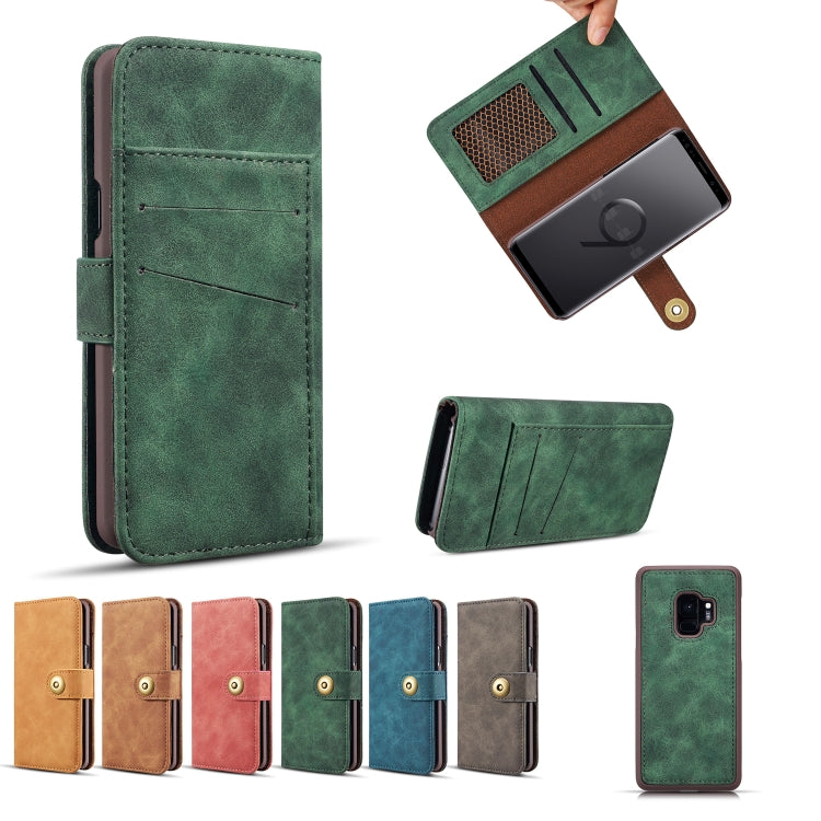 Cowhide Texture  Magnetic Absorption Detachable Horizontal Flip Leather Case for Galaxy S9 Plus, with Holder & Card Slots & Wallet