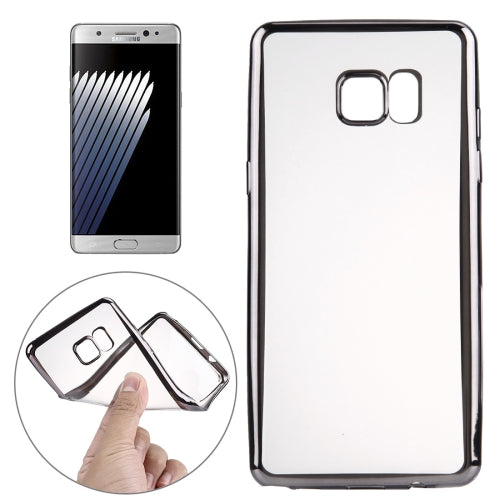 For Galaxy Note 7 / N930 Electroplating Frame Transparent TPU Protective Case