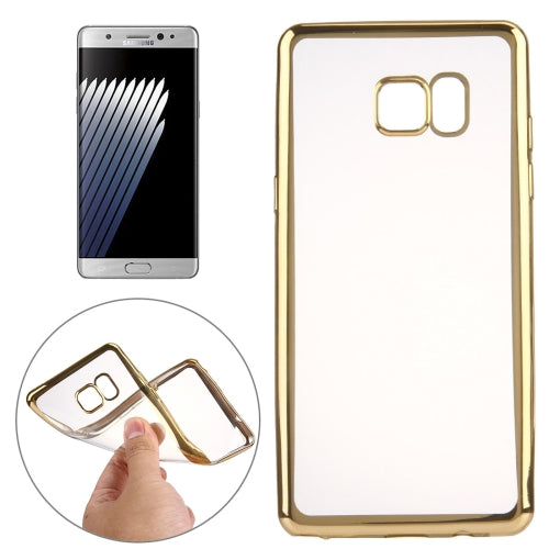 For Galaxy Note 7 / N930 Electroplating Frame Transparent TPU Protective Case