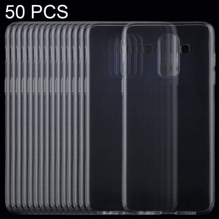 50PCS 0.75mm Transparent TPU Case for Galaxy J8 (2018)