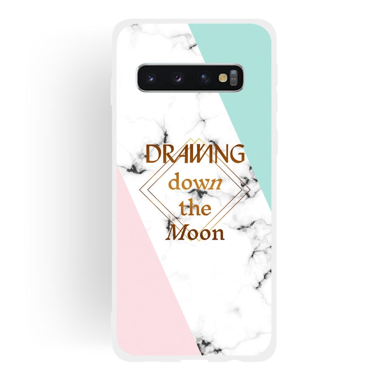 Dreamcatcher Text Semi-transparent TPU Marble Phone Case for Galaxy S10