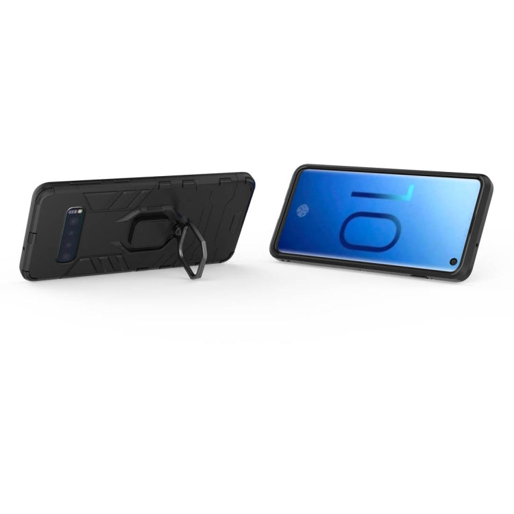 PC + TPU Shockproof Protective Case for Samsung Galaxy S10, with Magnetic Ring Holder