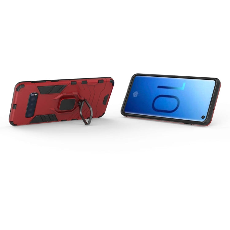 PC + TPU Shockproof Protective Case for Samsung Galaxy S10, with Magnetic Ring Holder