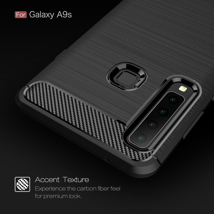Brushed Texture Carbon Fiber Soft TPU Case for Galaxy A9 (2018) / A9s